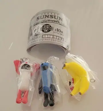 퍼펫 스슨 꼬집어 연결해 빼꼼! 마스코트 3종 세트