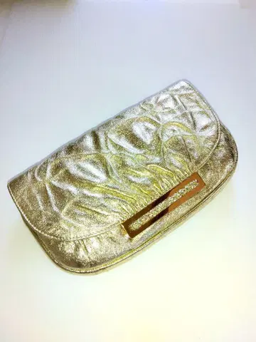 골드 크런치 가공 파티 백 양피 일본 의류 일본제 당일 발송!