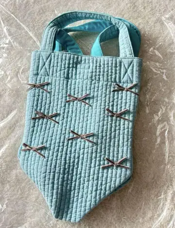 퀼팅 토트백 아쿠아 (S) 집소피아 Town Bag