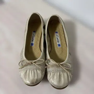 베이지 글리터 발레 슈즈 22.5cm