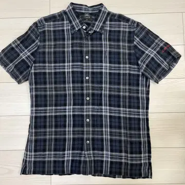 MACKINTOSH 체크 무늬 반팔 셔츠 LL
