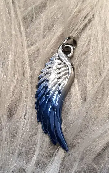 AQUA SILVER 아쿠아실버 페더 깃털 펜던트 참