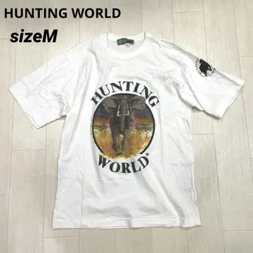 HUNTING WORLD 화이트 T셔츠 이탈리아제 M