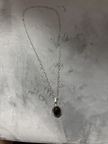 오닉스 목걸이 블랙 스톤