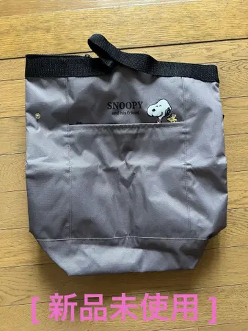 SNOOPY 컴팩트 보냉 에코백 백팩 타입 그레이