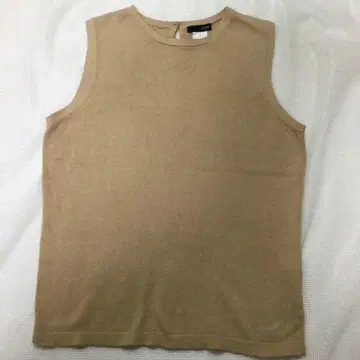 J.Crew 면 100% 베이지 슬리브리스 니트