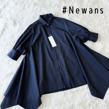 [ 새상품 ] #Newans 헹커치프 헴 셔츠 S 네이비