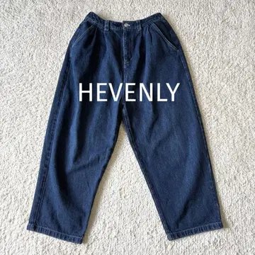 HEVENLY 헤븐리 면마 12oz 데님 턱 팬츠 인디고