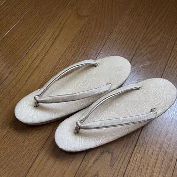 블랙 전통 예복 기모노 금은 조리 힐 약 6cm 광택 마감