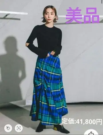 [새상품급] UN3D. 체크 개더 스커트