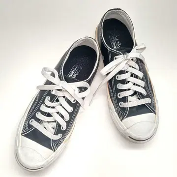 컨버스 잭파셀 블랙 가죽 22.5 CONVERSE