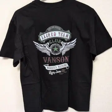 VANSON 모터사이클 티셔츠 블랙