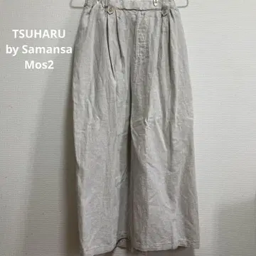 TSUHARU 면마 샴브레이 내로우 스커트