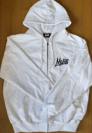 MOBB 화이트 집업 후드티