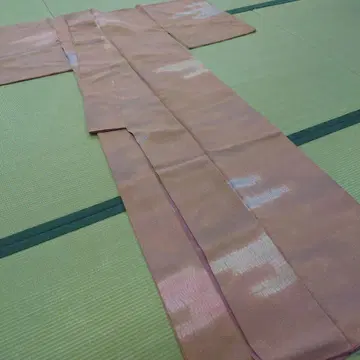 맞춤 앤티크 후츠케 순수 실크 이중 기모노 그러데이션 염색 창작품
