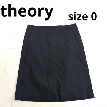 248 theory 블랙 무릎 기장 타이트 스커트 0