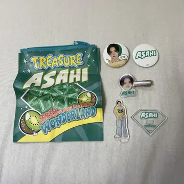 Treasure 트레저 아사히 헤어핀 캔뱃지 원더랜드