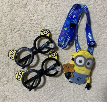 USJ 굿즈 미니언 안경 패스 케이스 세트