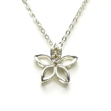 다이아 플라워 목걸이 0.04ct 실버 925 WICKED