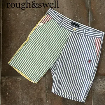 rough&swell 러프앤스웰 하프 팬츠 안감 메쉬 스트라이프
