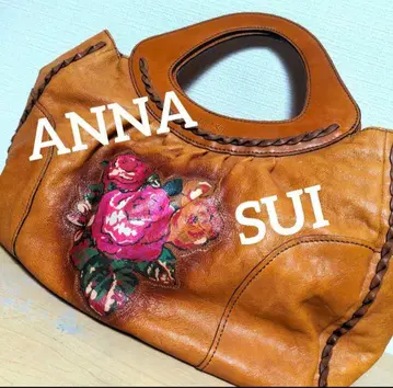 ck20 ANNA SUI 천연 가죽 핸드백 플라워