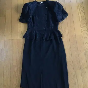 도쿄 소와르 블랙 포멀 페플럼 드레스 11호