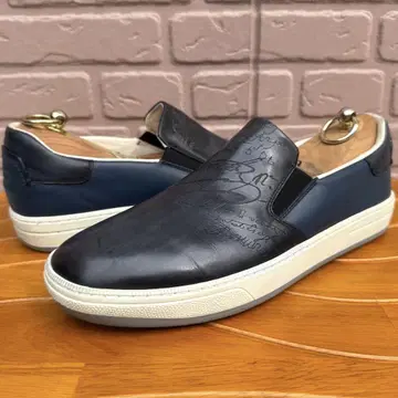 BERLUTI 중고 스크릿 레더 캘리그래피 슬립온 스니커즈