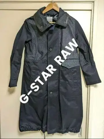 G-STAR RAW 네이비 롱 코트 XS