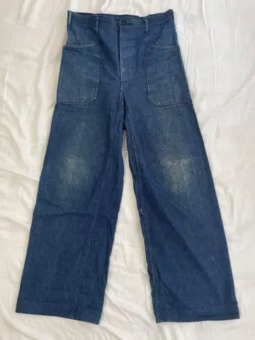 40s US Navy 데님 트라우저 랩 팬츠 vintage