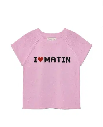I MATIN 반팔 니트 핑크