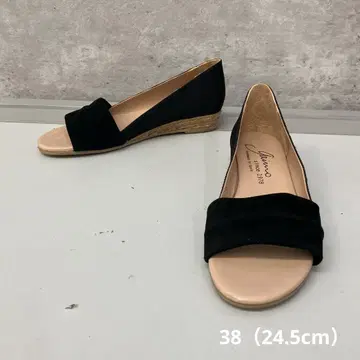 가이모 에스파드리유 샌들 오픈토 로우힐 샌들 빔즈