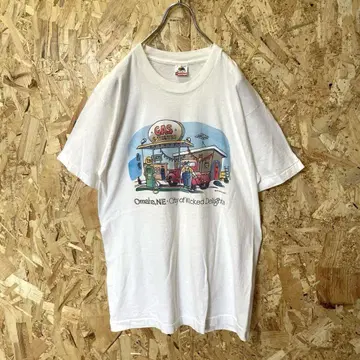 90s Vintage 구제 의류 USA제 아메리칸 팝 티셔츠 L