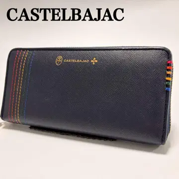 CASTELBAJAC 라운드 지퍼 장지갑 롱 월렛 스트라이프