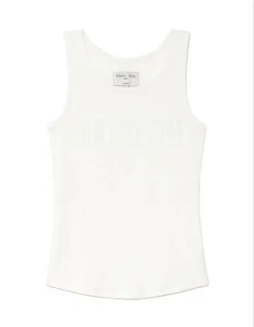 LOGO APPLIQUE SLIM TANK TOP IN WHITE