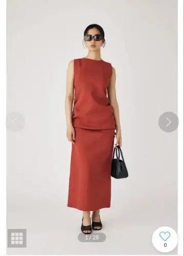 M_ MOUSSY SLEEVELESS KNIT 드레스 1 빨간색 red