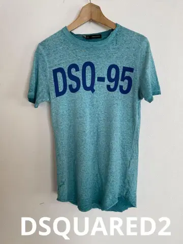 DSQUARED2 디스퀘어드 데미지 가공 티셔츠 그린