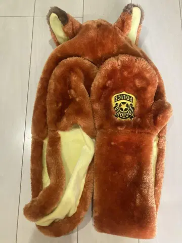 디즈니 주토피아 팬 캡 후드 부착 머플러