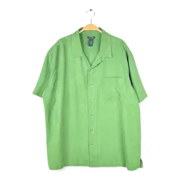 MARSHALL FIELD'S 실크 셔츠 헤링본 무지 오픈 카라 XL