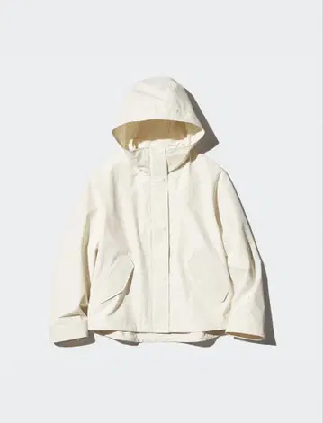 UNIQLO 코튼 블렌드 후드티 내추럴 화이트 s