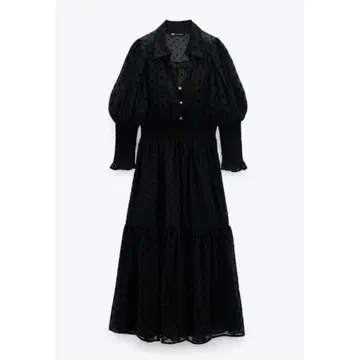 [ ZARA ] 스위스 도트 무늬 미디 원피스