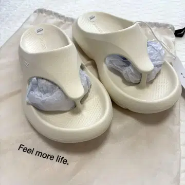 샌들 슬리퍼 크림색 화이트 플립플랍 26.5cm 남녀
