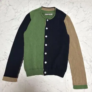 pallas palace 팔라스 팰리스 배색 코튼 니트 가디건