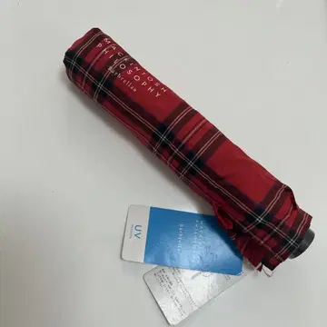 mackintosh philosophy 접이식 우산 빨간색 체크 무늬