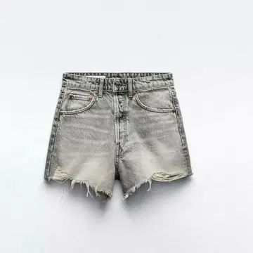 ZARA TRF 데미지 하이라이즈 데님 숏팬츠 34 사이즈
