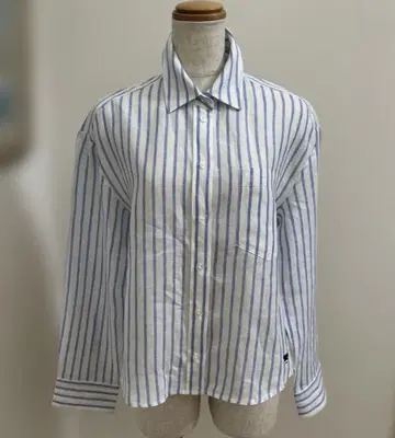 Weekend Max Mara 린넨 스트라이프 긴팔 셔츠 현행 모델