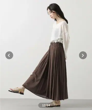 Gready Brilliant TR 기류염 개더 와이드 팬츠