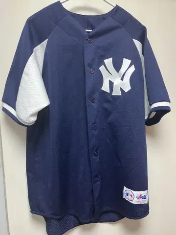 [ USA 제작 ] 90년대 마제스틱 NY 양키스 베이스볼 셔츠 굿텐