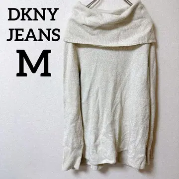DKNY JEANS 오프숄더 니트 스웨터 [ M ] 화이트 계열 아이보리