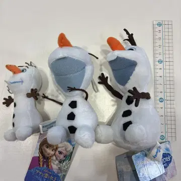디즈니 안나 올라프 봉제 인형 키링 마스코트 3종