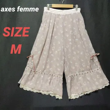 axes femme 엑시즈팜 꽃무늬 가우초 팬츠 리본 올 패턴 M